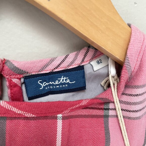 NWT Sanetta Red Plaid Dress - Picture 6 of 8